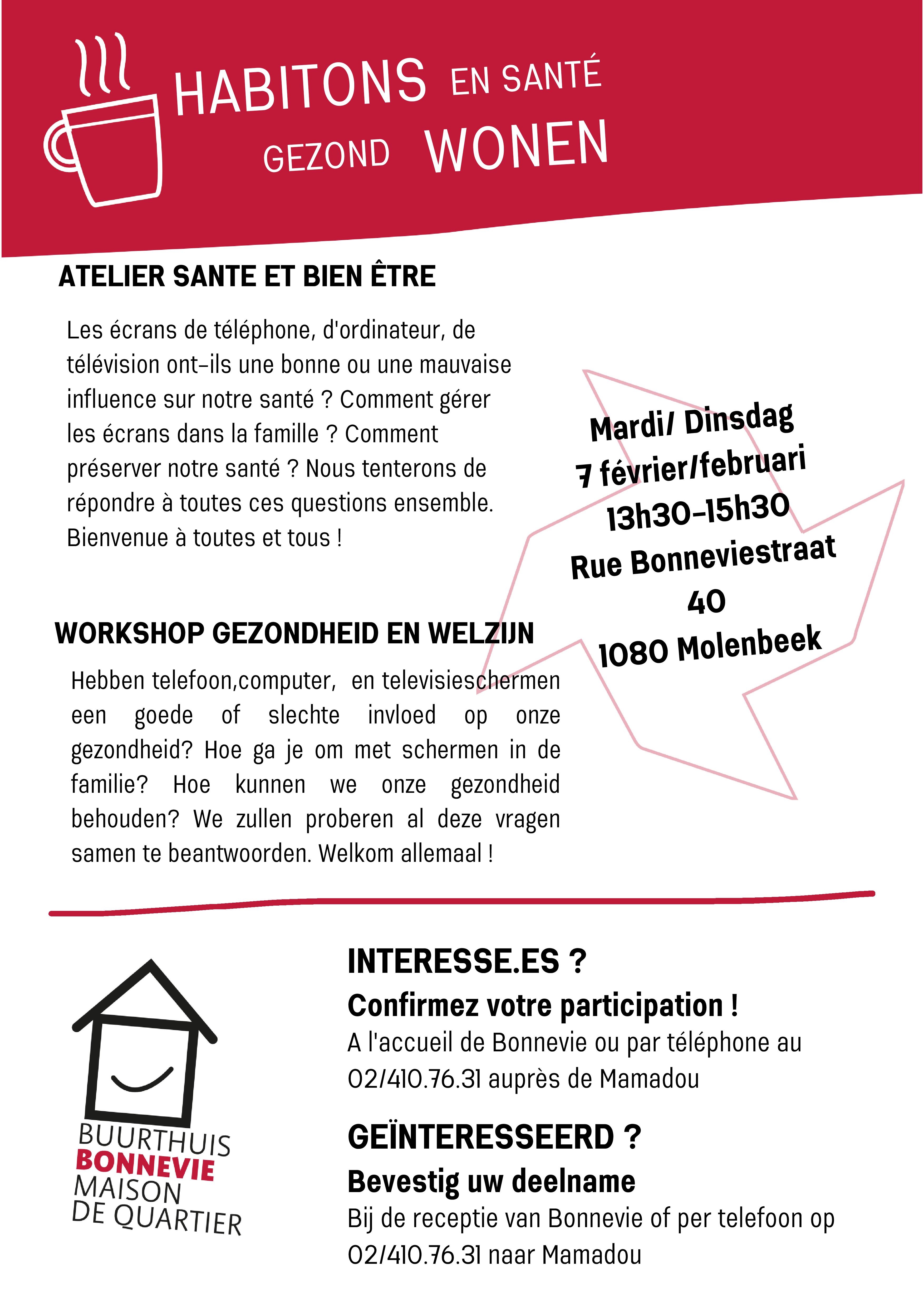 Affiche atelier 3 santé et bien-être