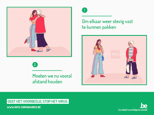 Corona afstand houden