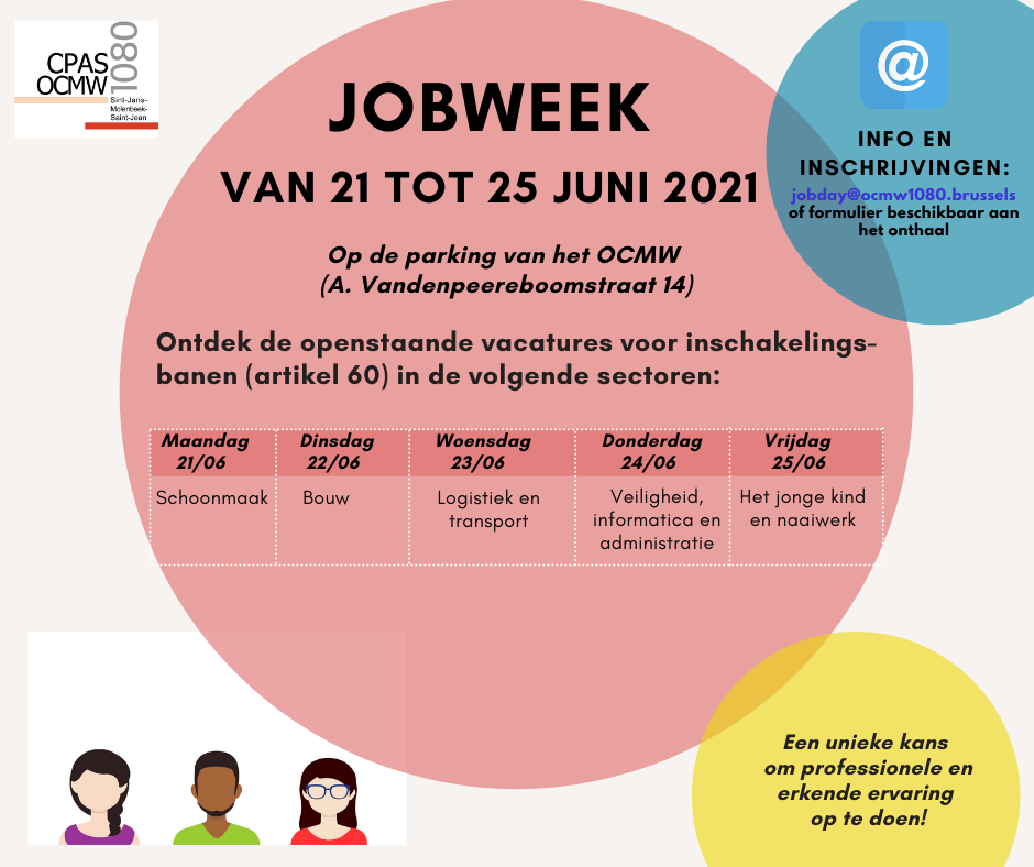 Affiche JOBWEEK 21-25 juni 2021