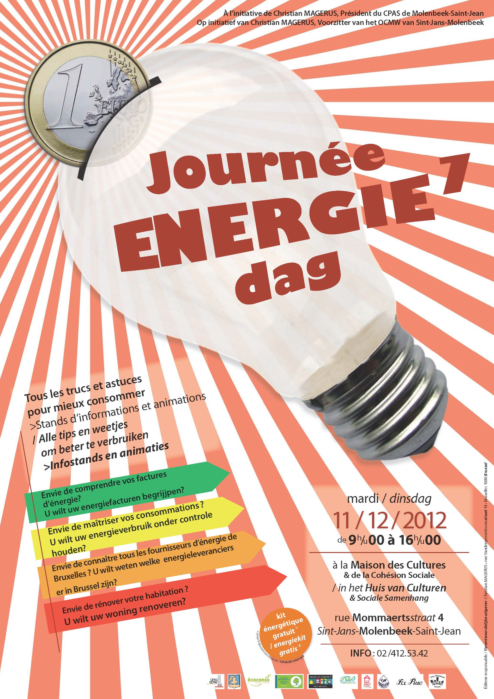 Spaarlamp en muntstuk van 1 euro