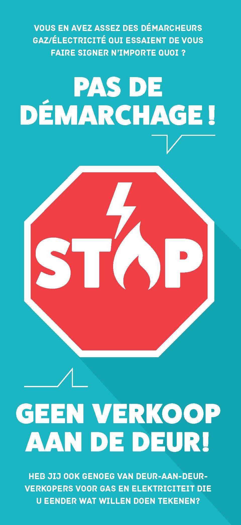 Sticker geen verkoop aan de deur